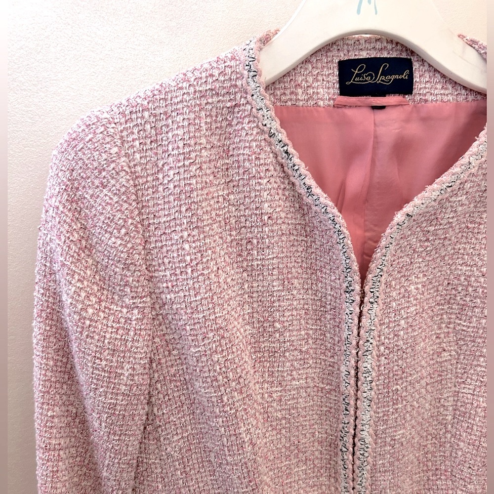 Luisa Spagnoli size 46 tweed blazer - Picture 7 of 16